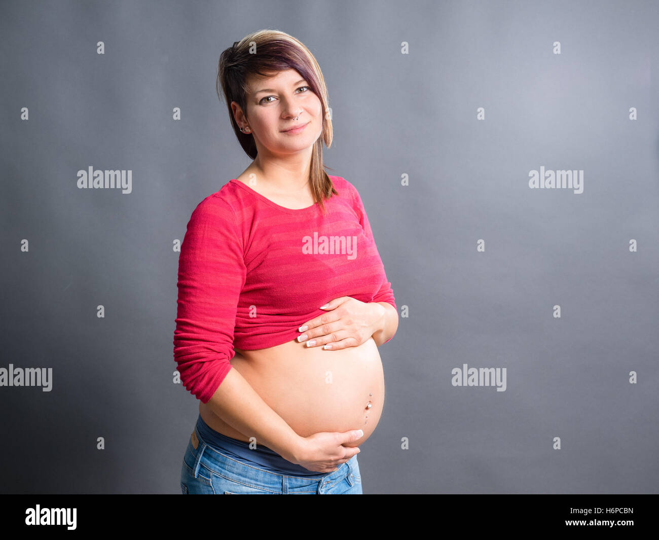 Beautiful cute pregnant woman hi-res stock photography and images - Alamy