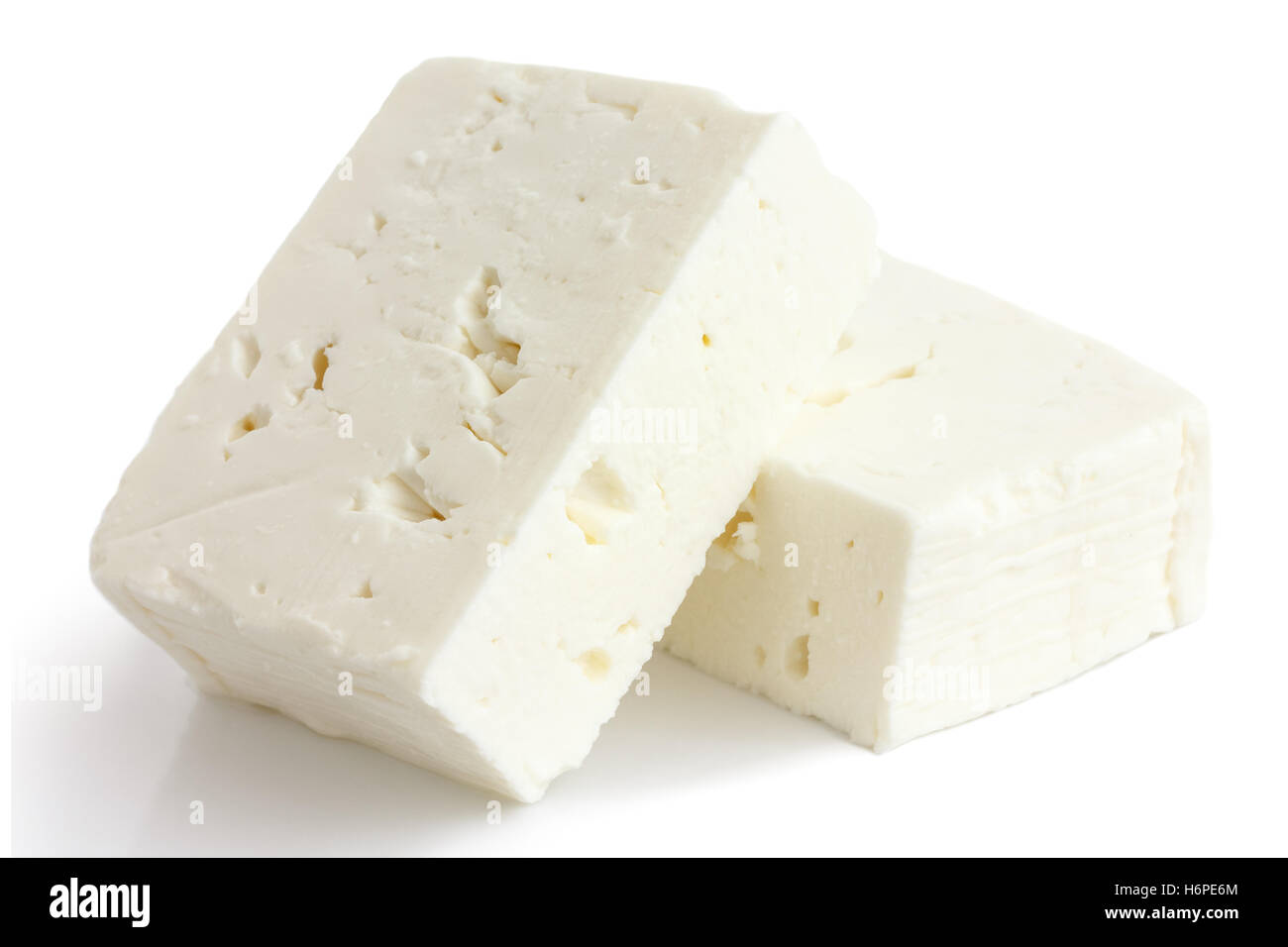 Greek feta cheese block isolated on white Stock Photo Alamy