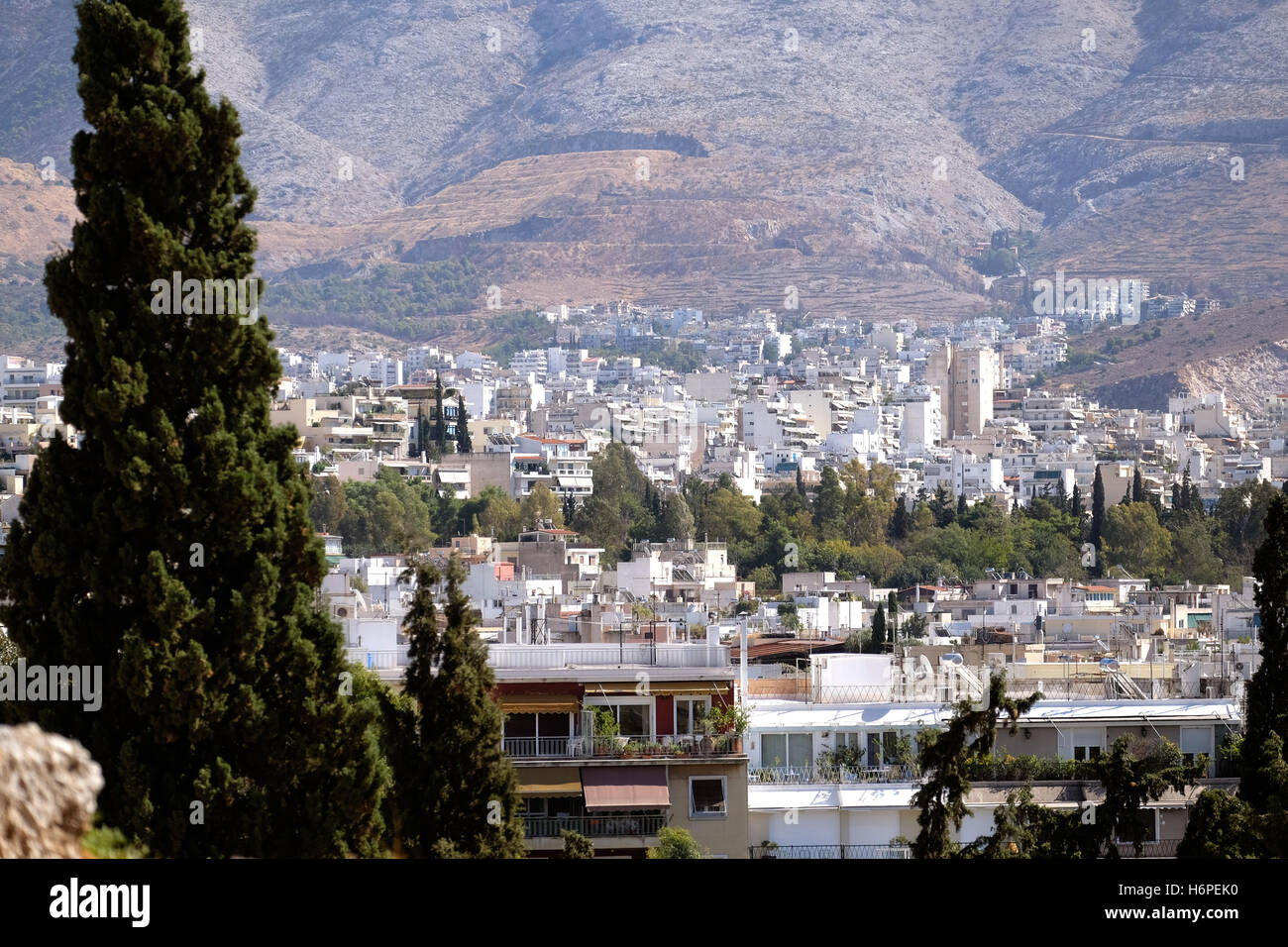 a view of the residential area of the city of Athens in Greece and a view of the residential area of the city of Athens in Greece and