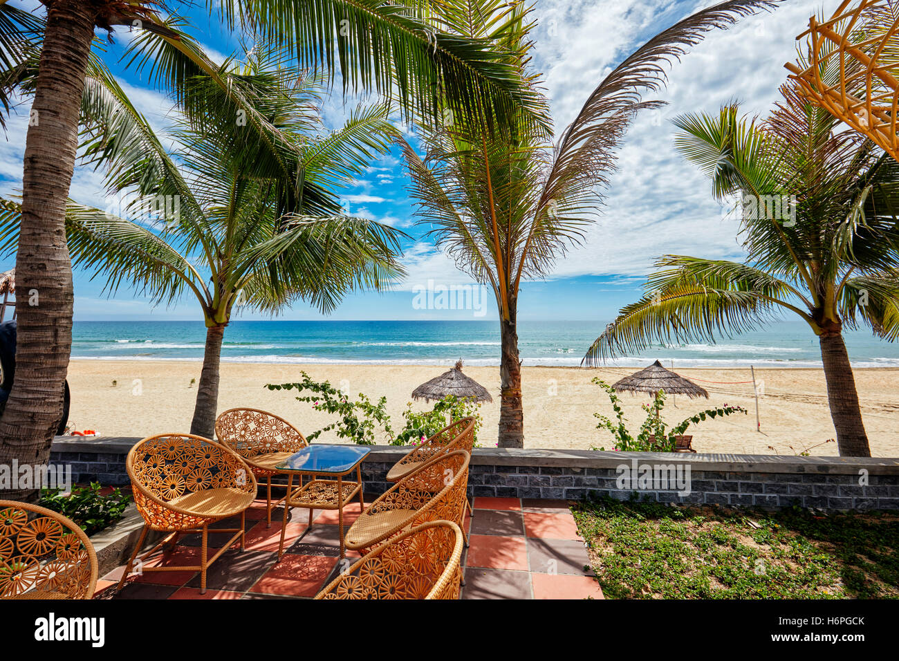 View Lang Co beach from the territory of Thanh Tam Resort. Co, Thua Thien Province, Vietnam Stock Photo - Alamy