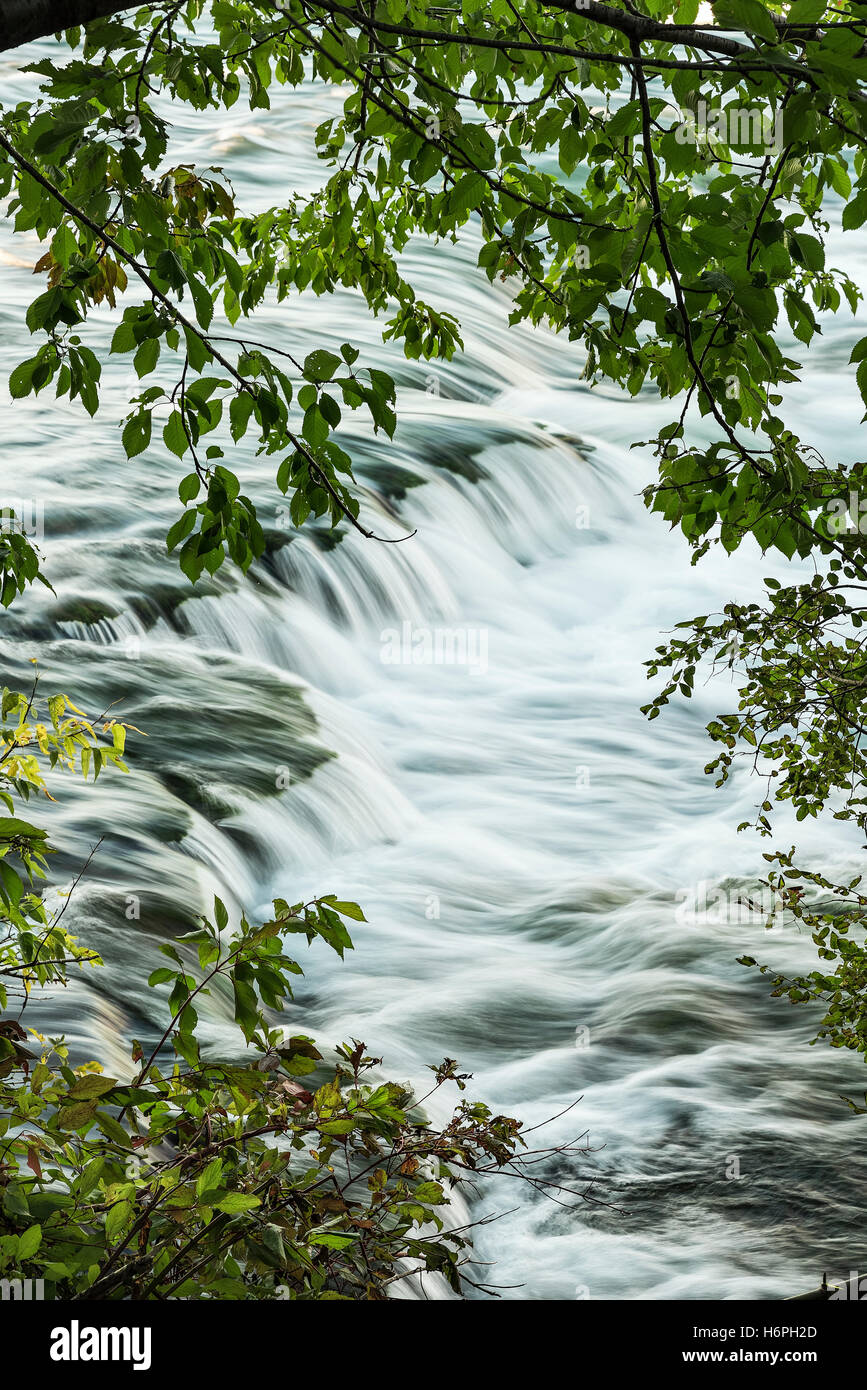 Waterfall, Niagara River, Niagara Falls, New York, USA. Stock Photo