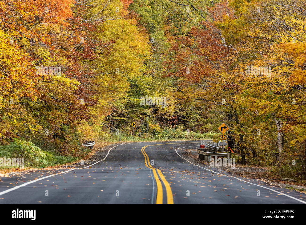 Autumn scenic byway, Vermont, USA. Stock Photo