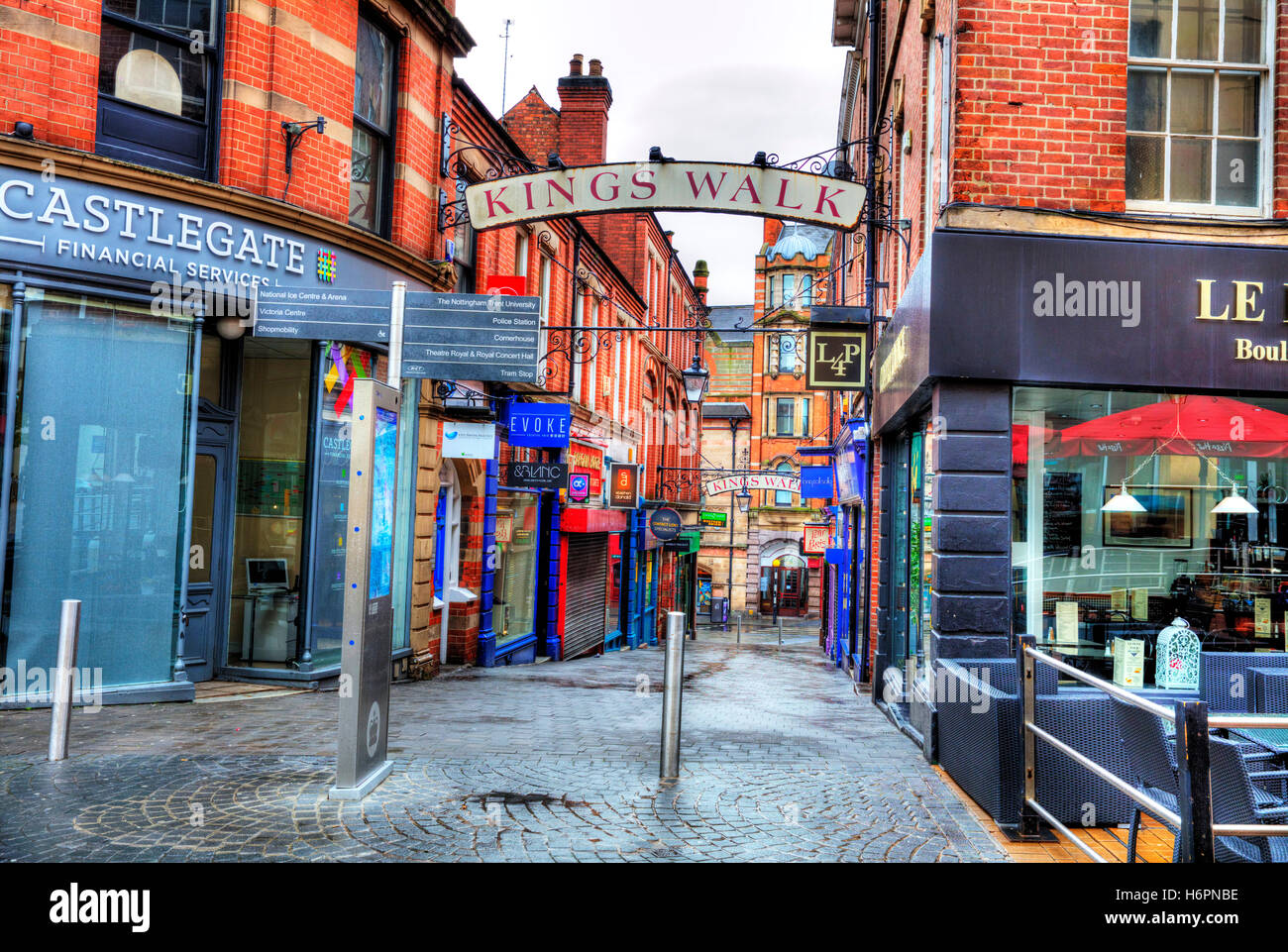 Kings Walk Nottingham City Centre Shopping Area Street Shops Stores 