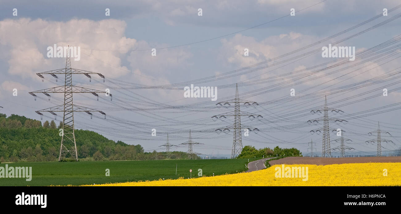 Power line route hi-res stock photography and images - Alamy