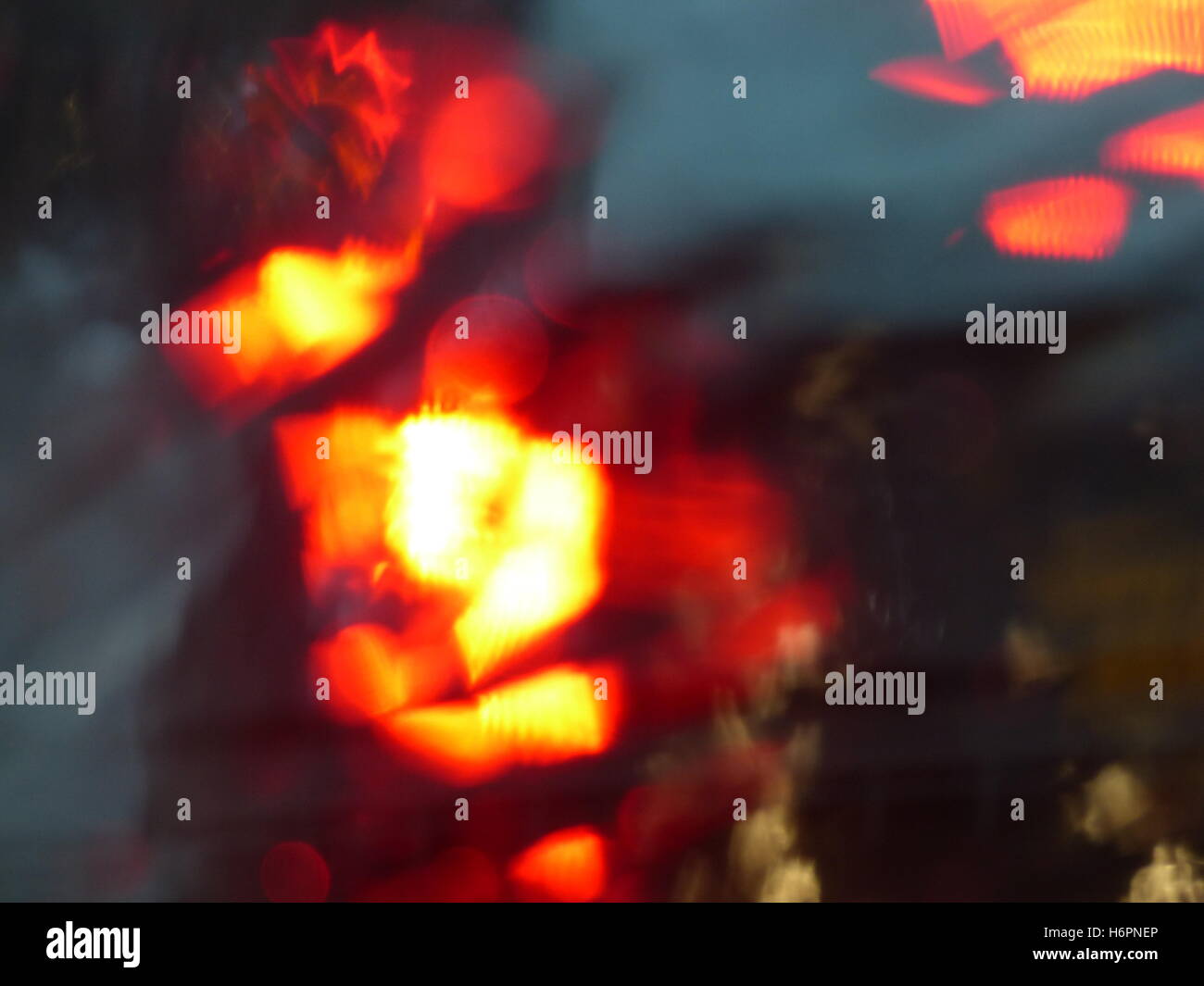 Brake lights photographed through wet windshield Stock Photo Alamy