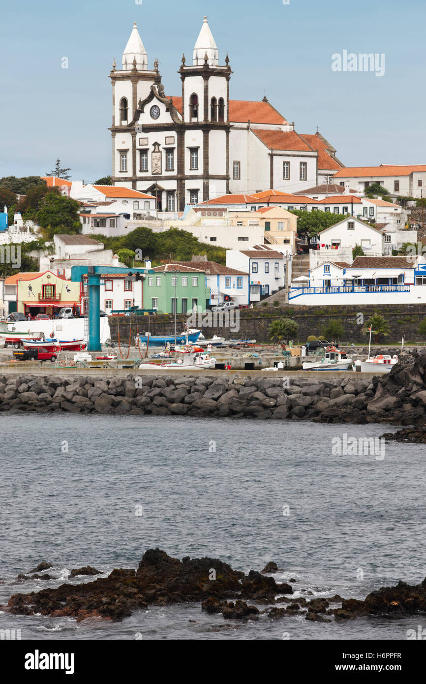 Traditional azores village in Terceira. Sao Mateus da Calheta. Portugal. Vertical Stock Photo