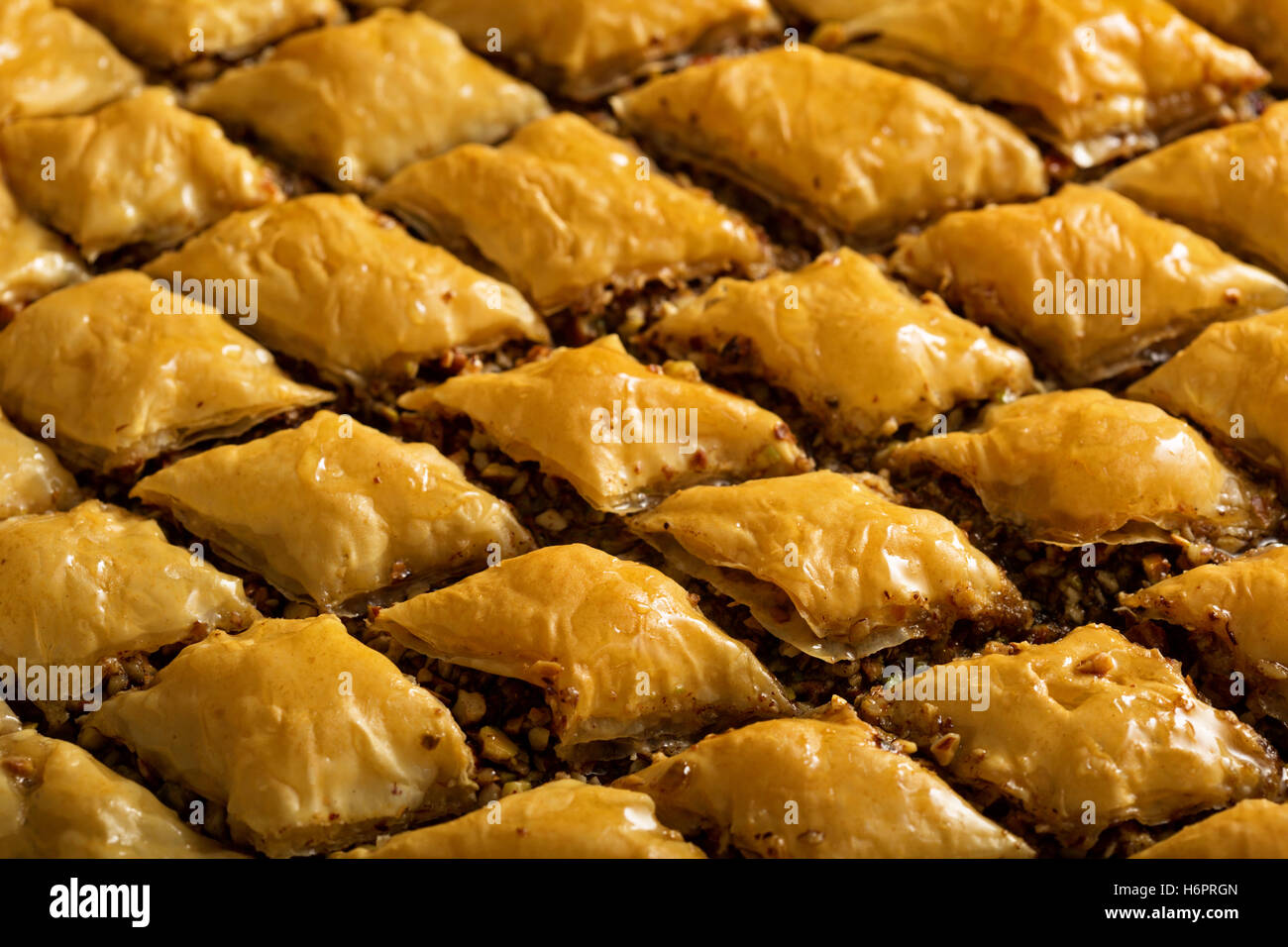 Homemade baklava with pistachios and hazelnuts Stock Photo Alamy