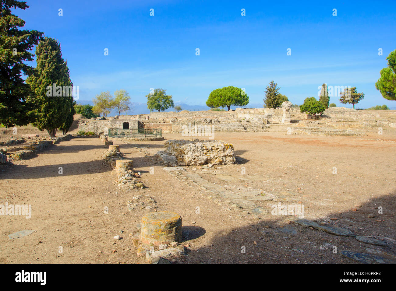 The ancient Roma town of Aleria, in Corsica, France Stock Photo