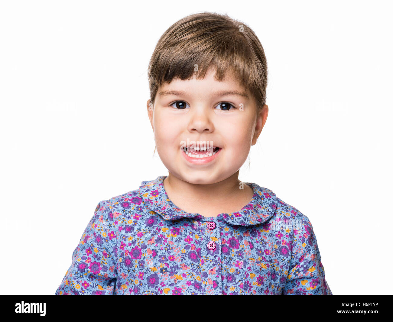 Emotional portrait of little girl Stock Photo - Alamy