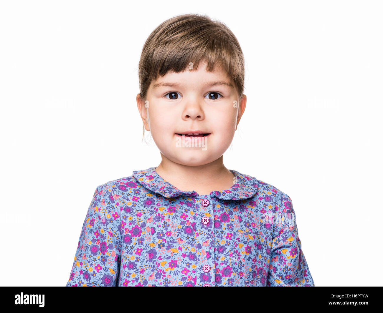 Emotional portrait of little girl Stock Photo - Alamy