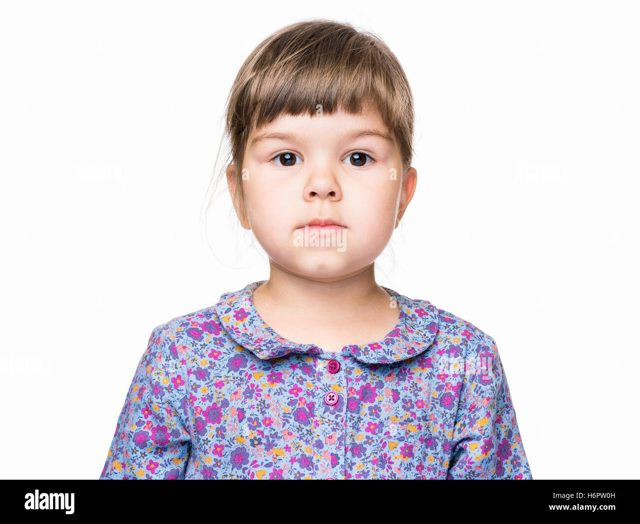 Emotional portrait of little girl Stock Photo - Alamy