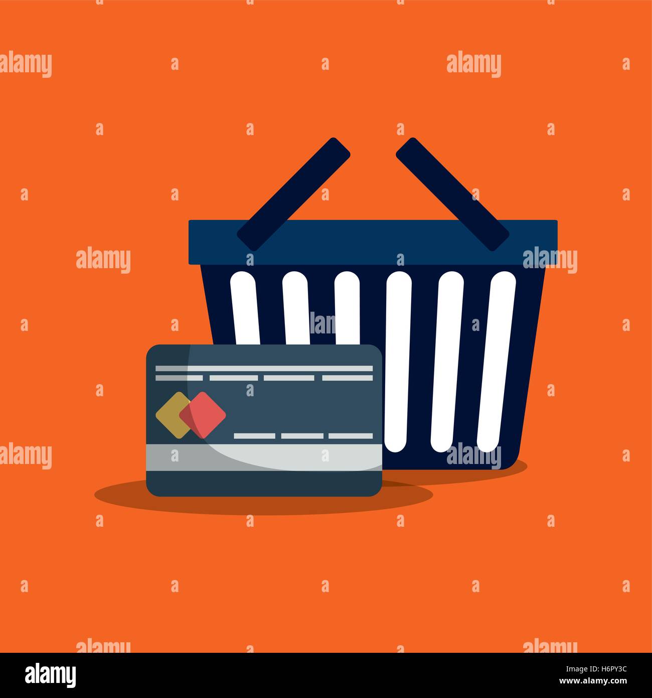 shopping buy digital marketing vector illustration graphic design Stock