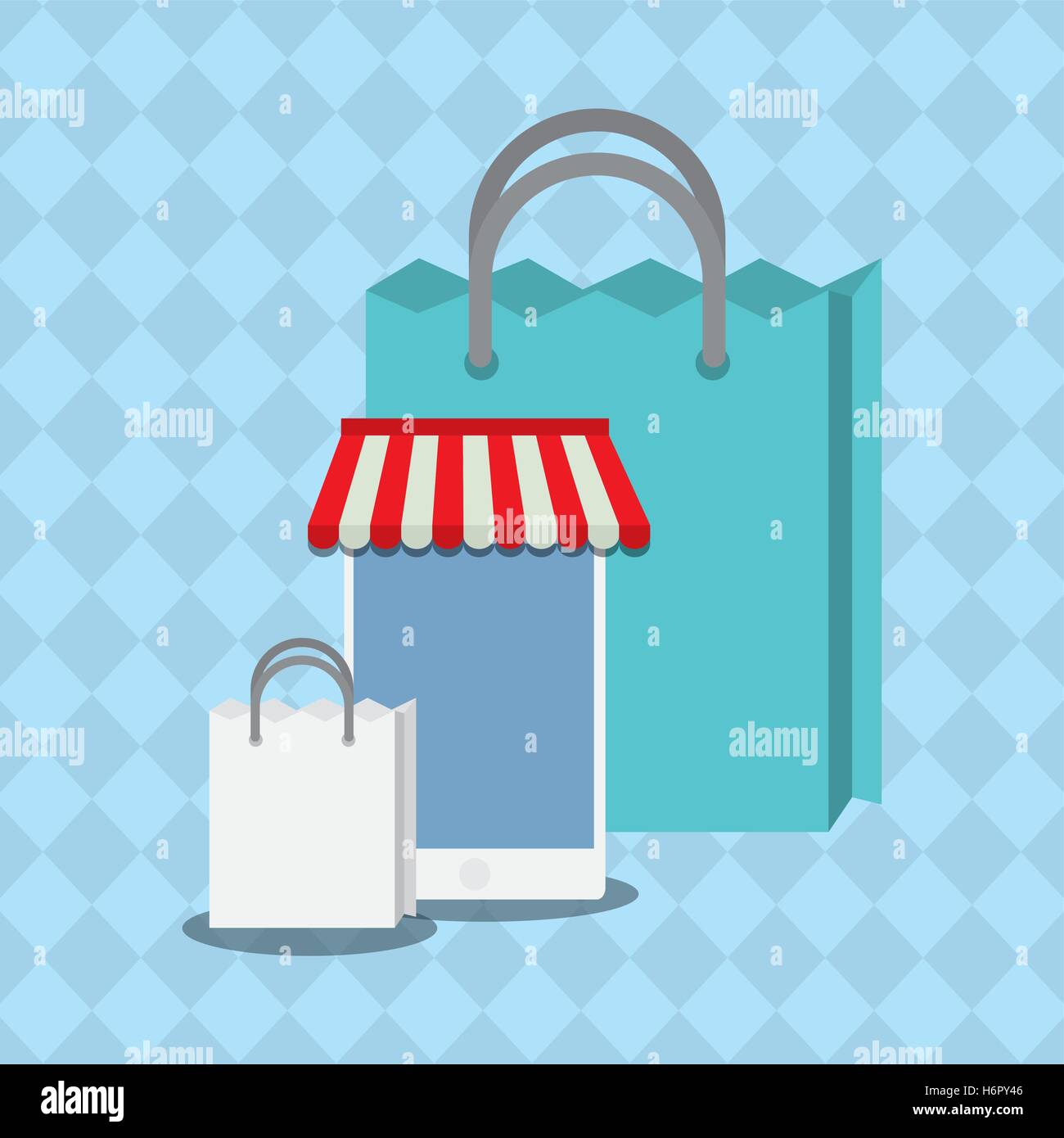 shopping buy digital marketing vector illustration graphic design Stock