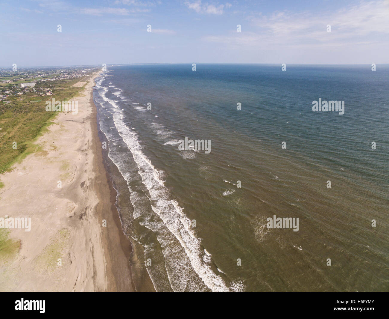 Aerial View of Kido Beach, Kujukuri, Sanbugun, Yokoshiba Hikarimachi