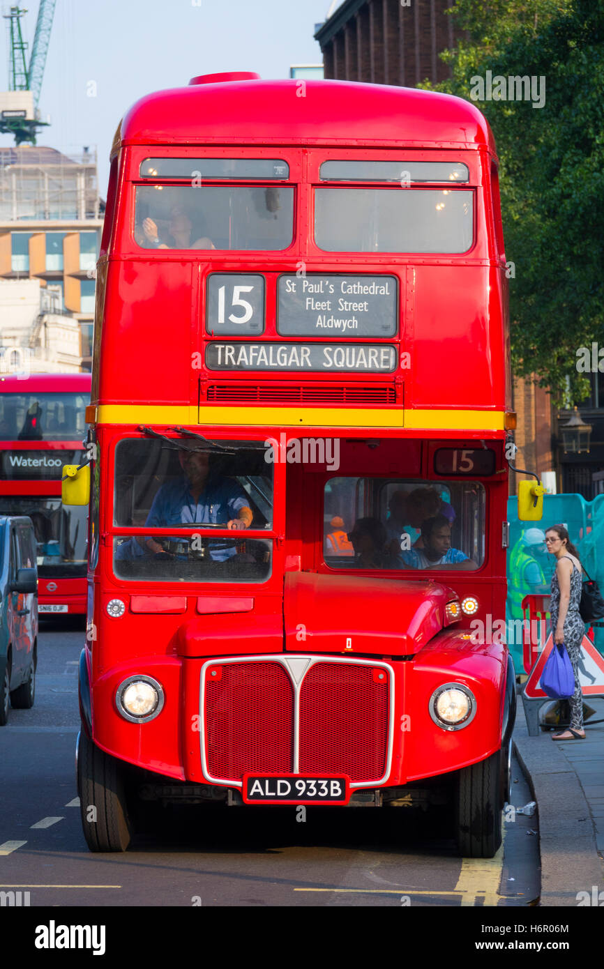 Old Bus in the City of London Stock Photo Alamy