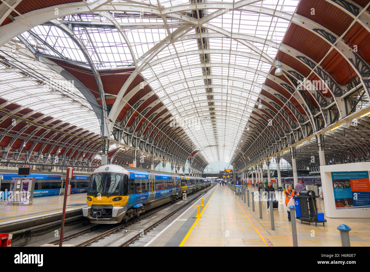 The Platforms at Paddington Station in London Stock Photo Alamy