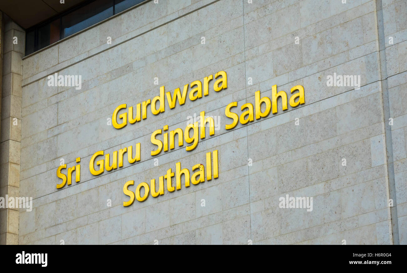 Gurdwara Sri Guru Singh Sabha Southall - Sikh Temple in London Stock Photo