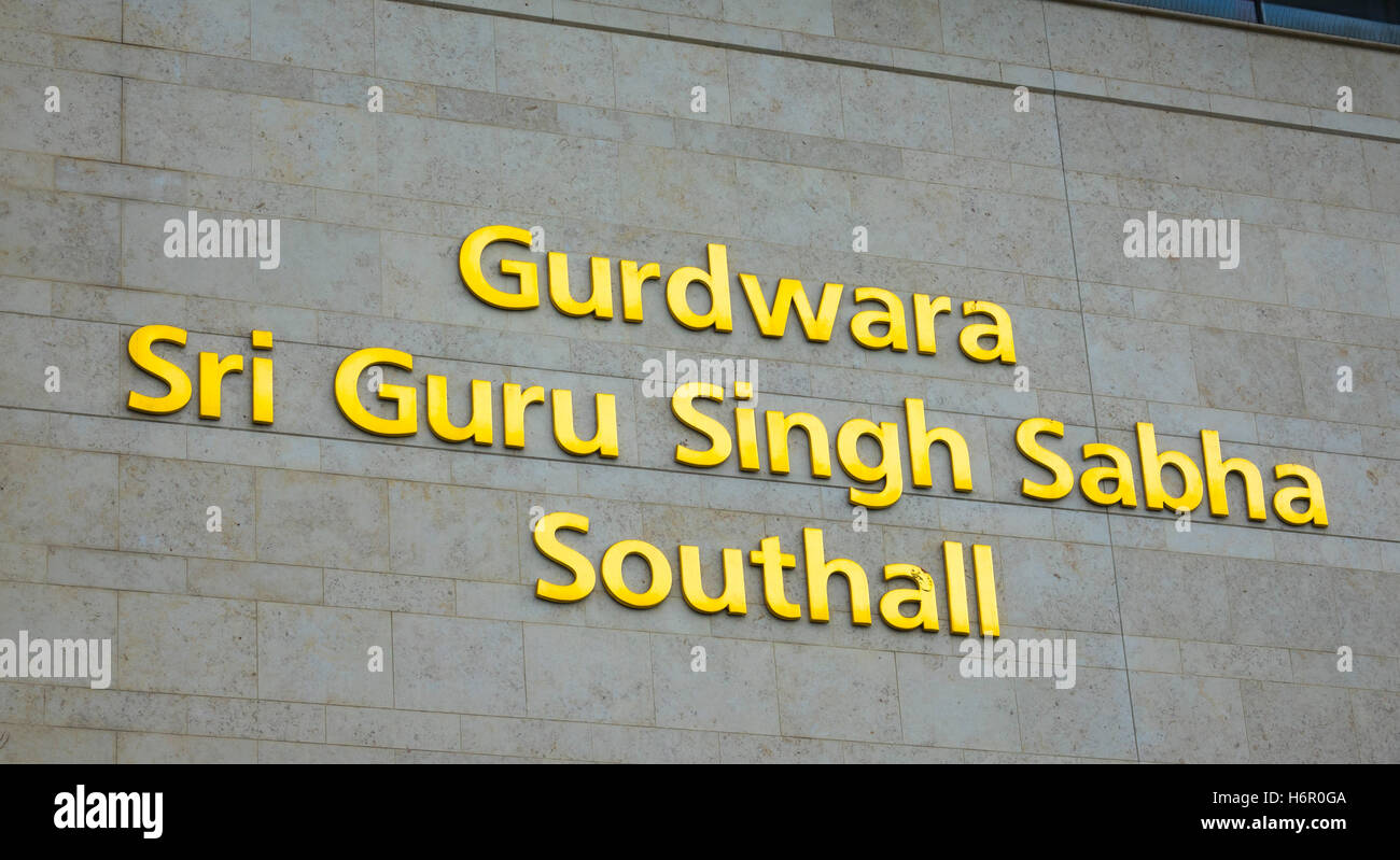 Gurdwara Sri Guru Singh Sabha Southall - Sikh Temple in London Stock Photo