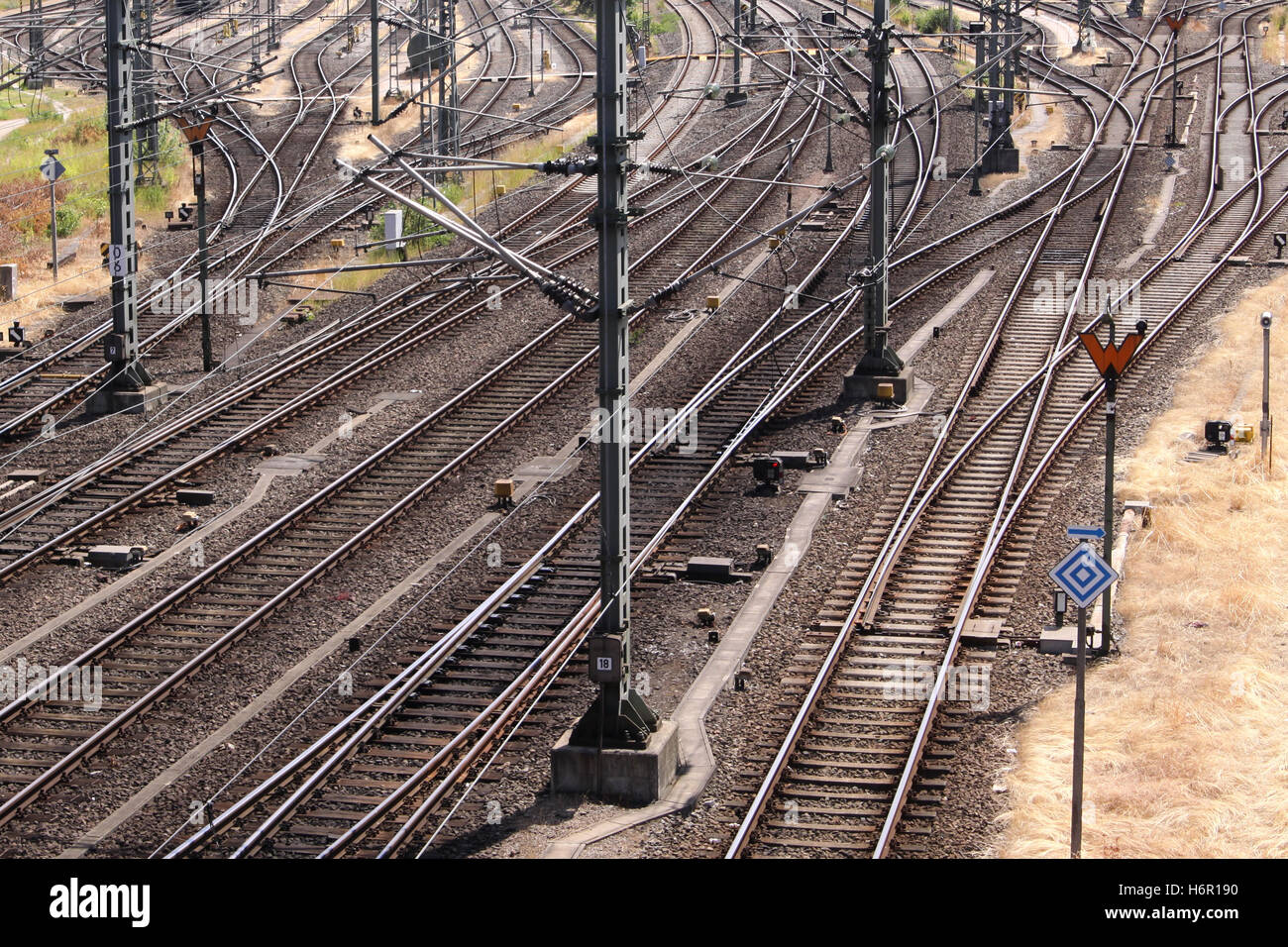 railroad tracks Stock Photo