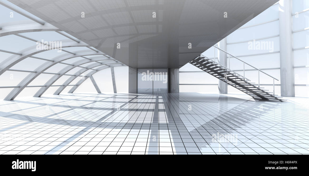 Hall House Building Office Corridor Graphic Modern Modernity
