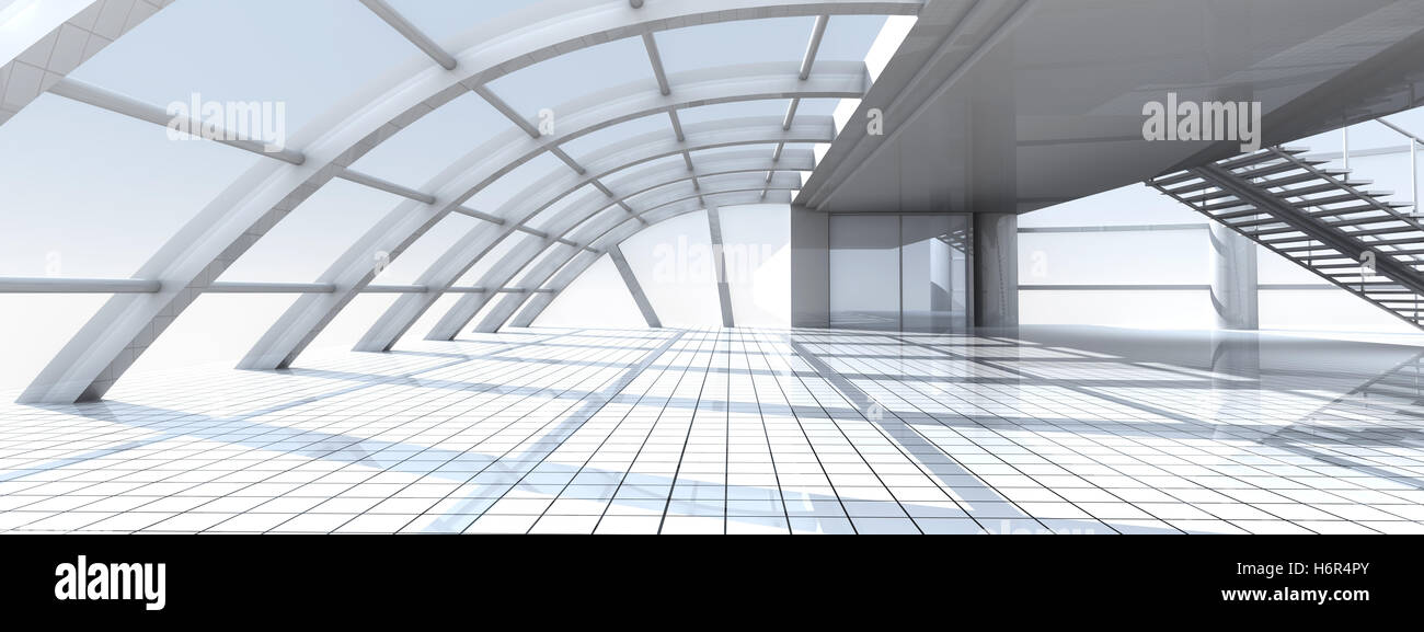 Hall House Building Office Corridor Graphic Modern Modernity