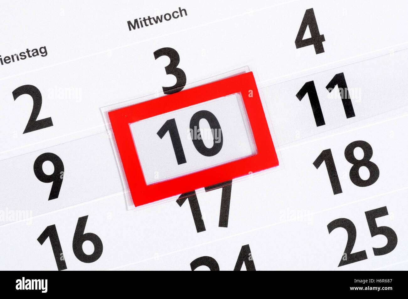 Ten day calender hires stock photography and images Alamy