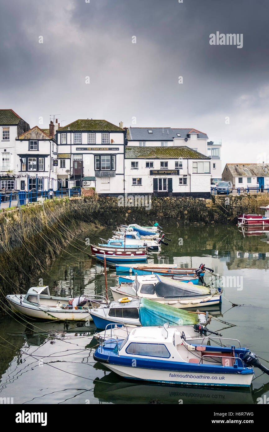 The Custom House Quay in Falmouth, Cornwall. Stock Photo