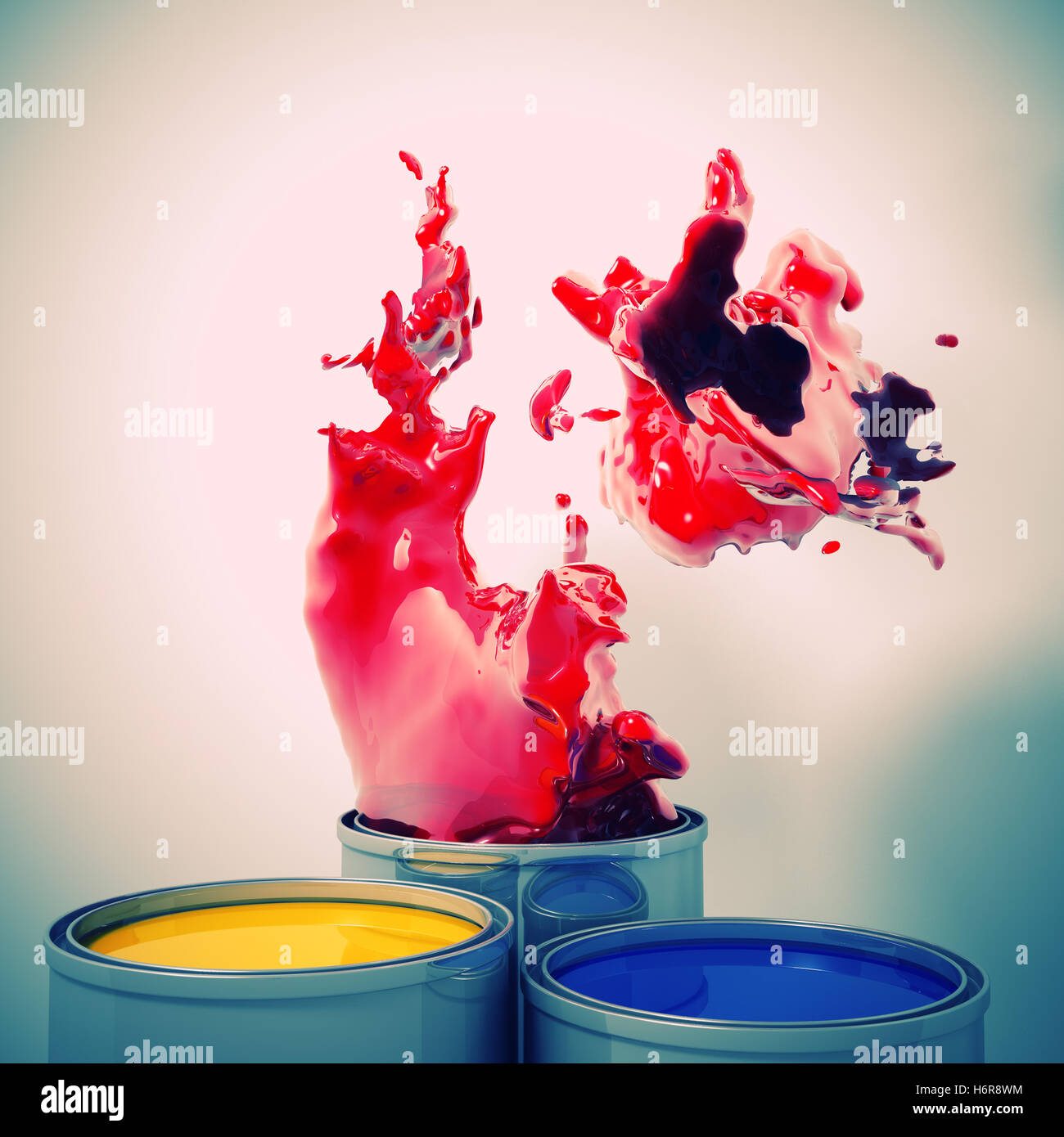 Cmyk containers of paint hi-res stock photography and images - Alamy