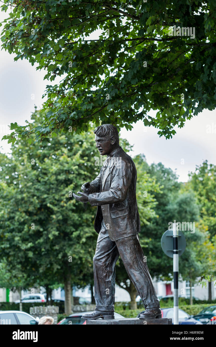 Memorial statue of Michael Collins in Clonakilty, County Cork, Ireland Stock Photo