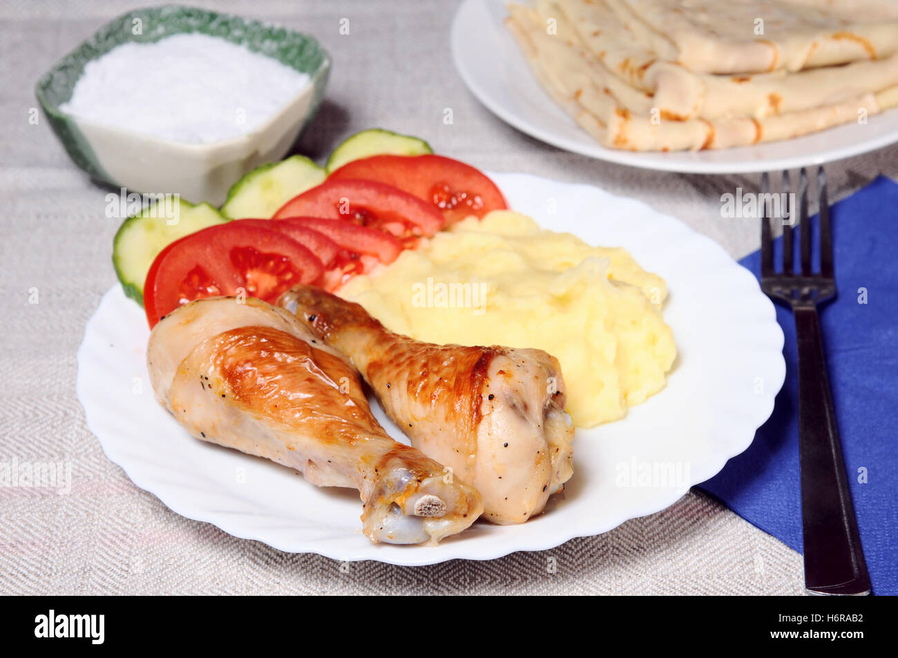 Chicken potato pie still life hi-res stock photography and images - Alamy