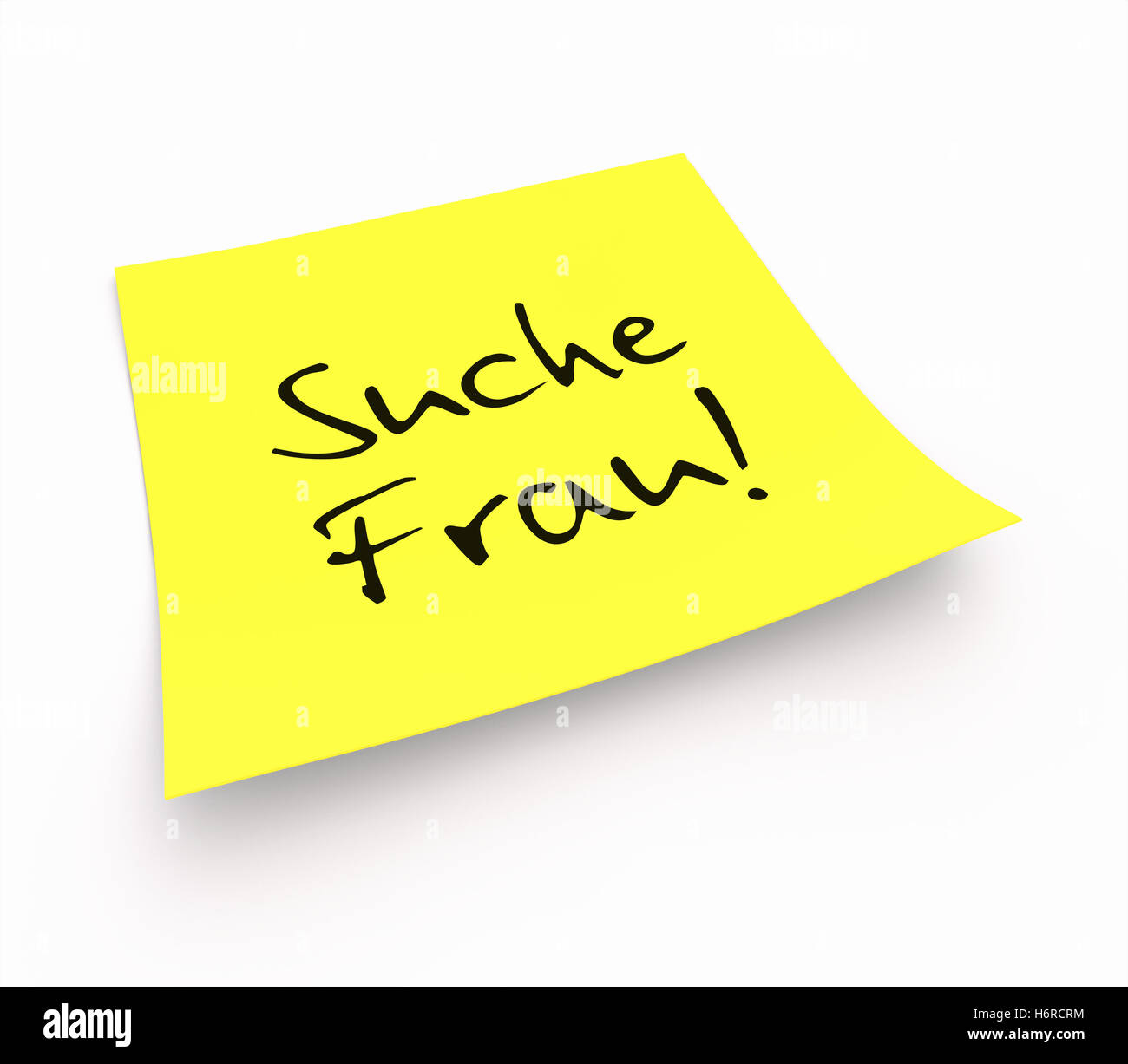 stickies - looking woman! Stock Photo