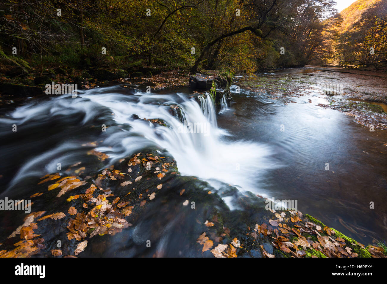 Pontneddfechan, Brecon Beacons National Park, Wales, UK . 31st October