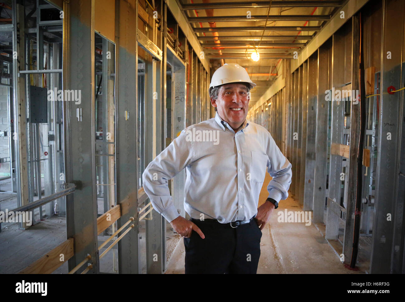 Florida, USA. 31st Oct, 2016. Neil Kozokoff of Parkland Companies at the  312 Twenty Third development in West Palm Beach Monday, October 31, 2016.  ''It is a boutique urban building, '' he
