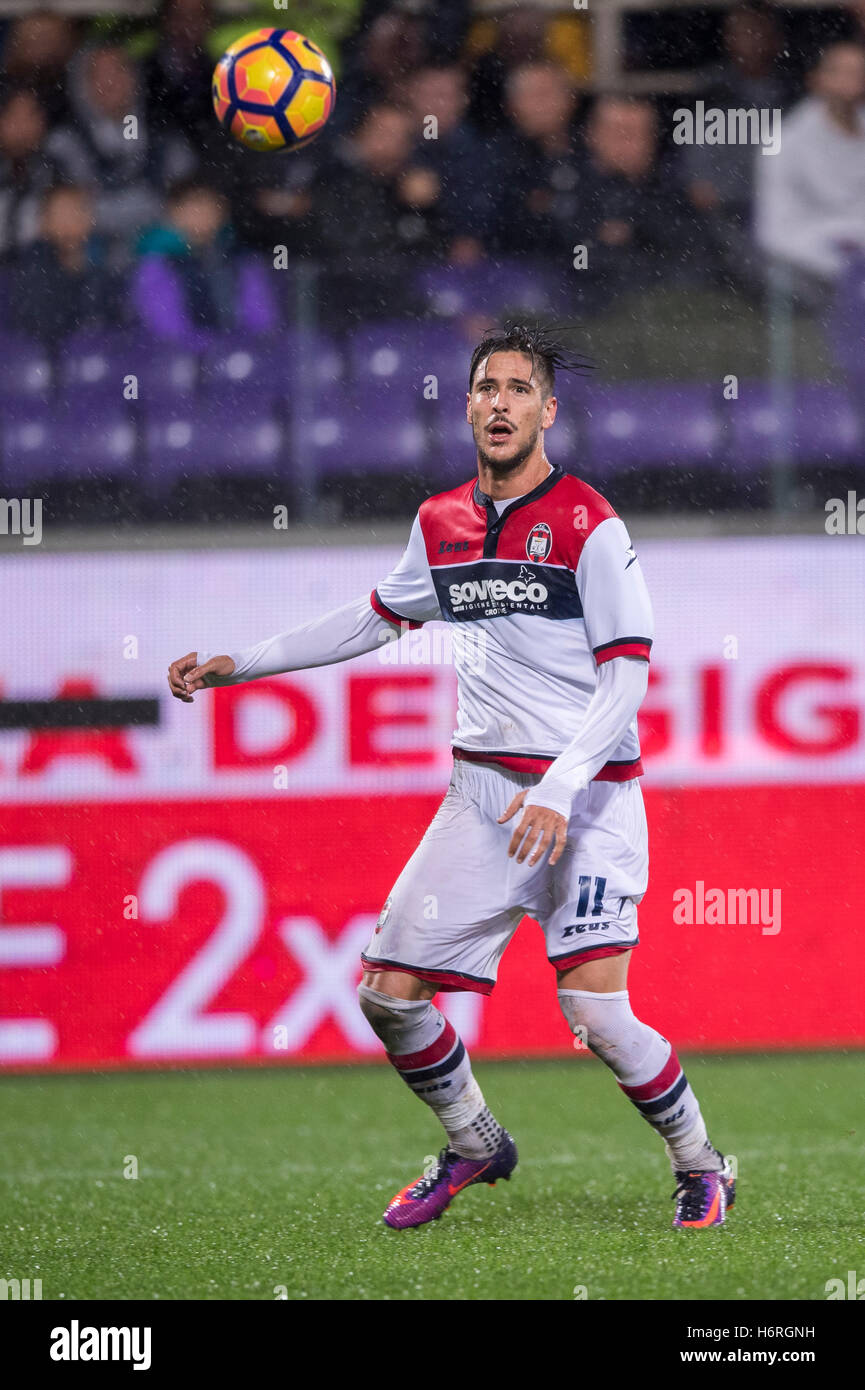 Firenze, Italy. 26th Oct, 2016. Diego Falcinelli (Crotone) Football/Soccer  : Italian "Serie A" match between ACF