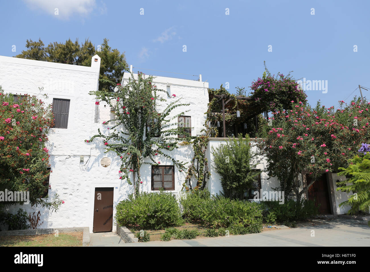 Traditional Bodrum Houses in Bodrum Town, Turkey Stock Photo Alamy