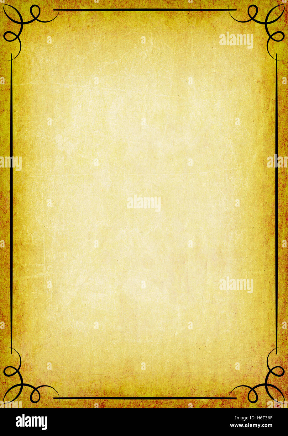 Templates Partchment parchment ornament linegrids template Stock Photo - Alamy