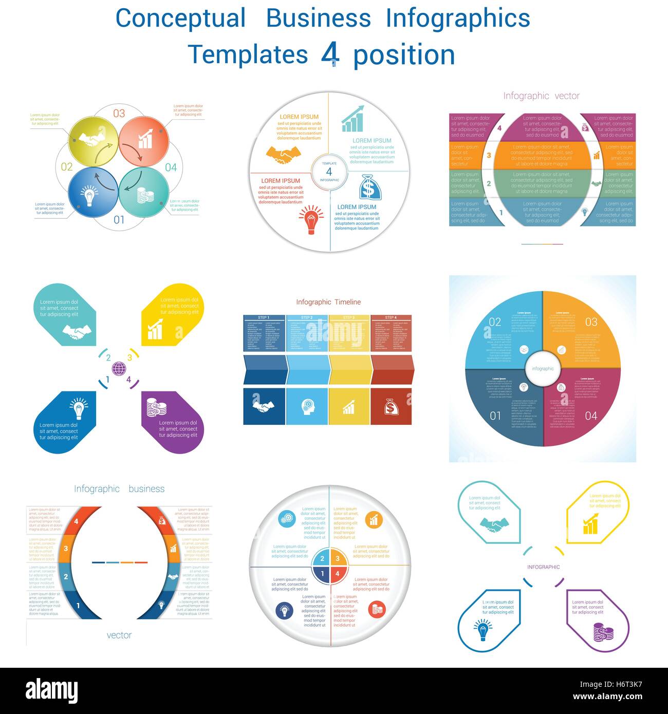 infographic set 4 positions Stock Vector Image & Art - Alamy