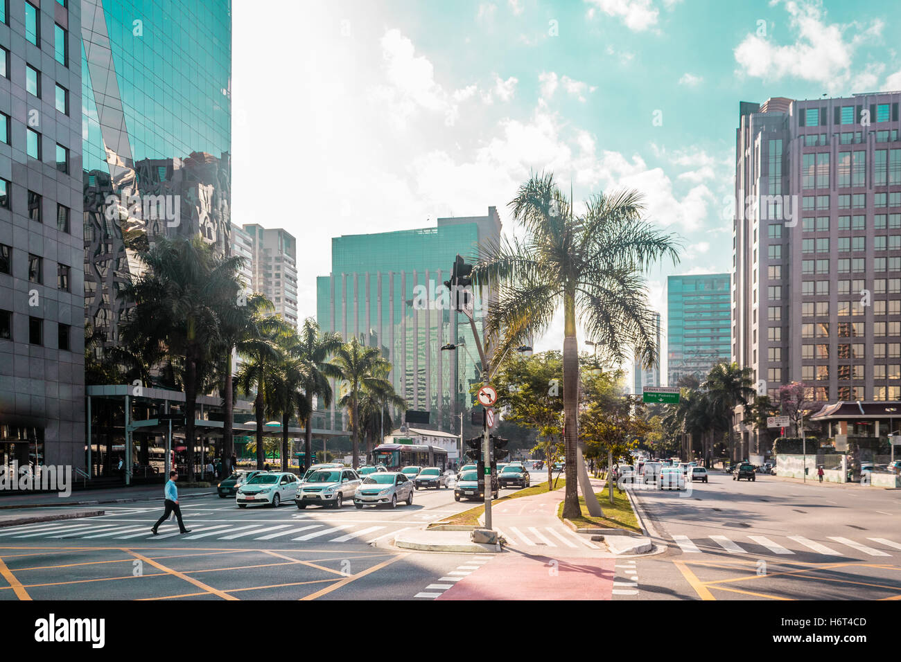 Photo of Buildings and Streets of Sao Paulo, Brazil (Brasil) Stock Photo