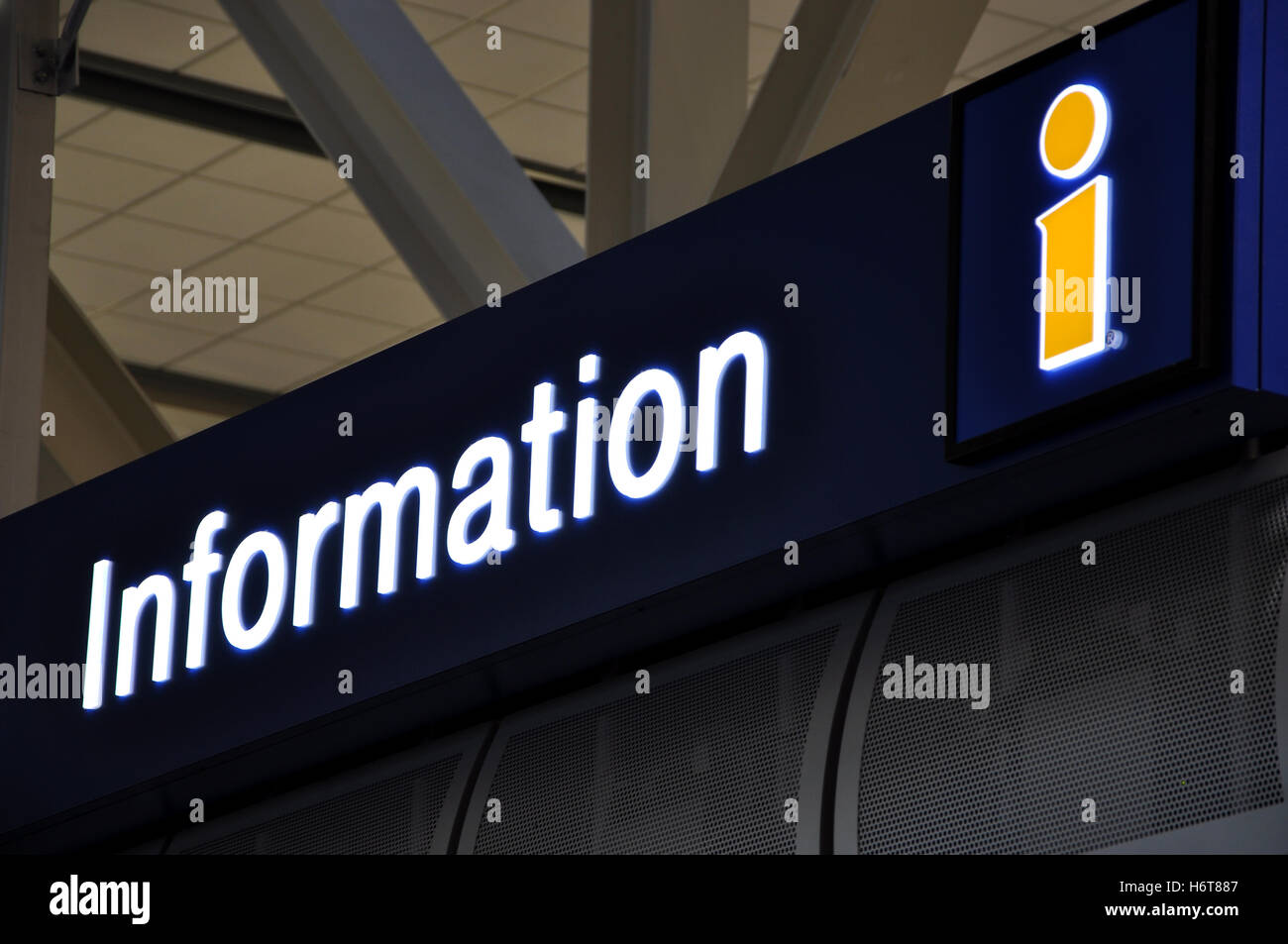 info, board, travel, modern, modernity, booth, illuminate, style of Stock Photo