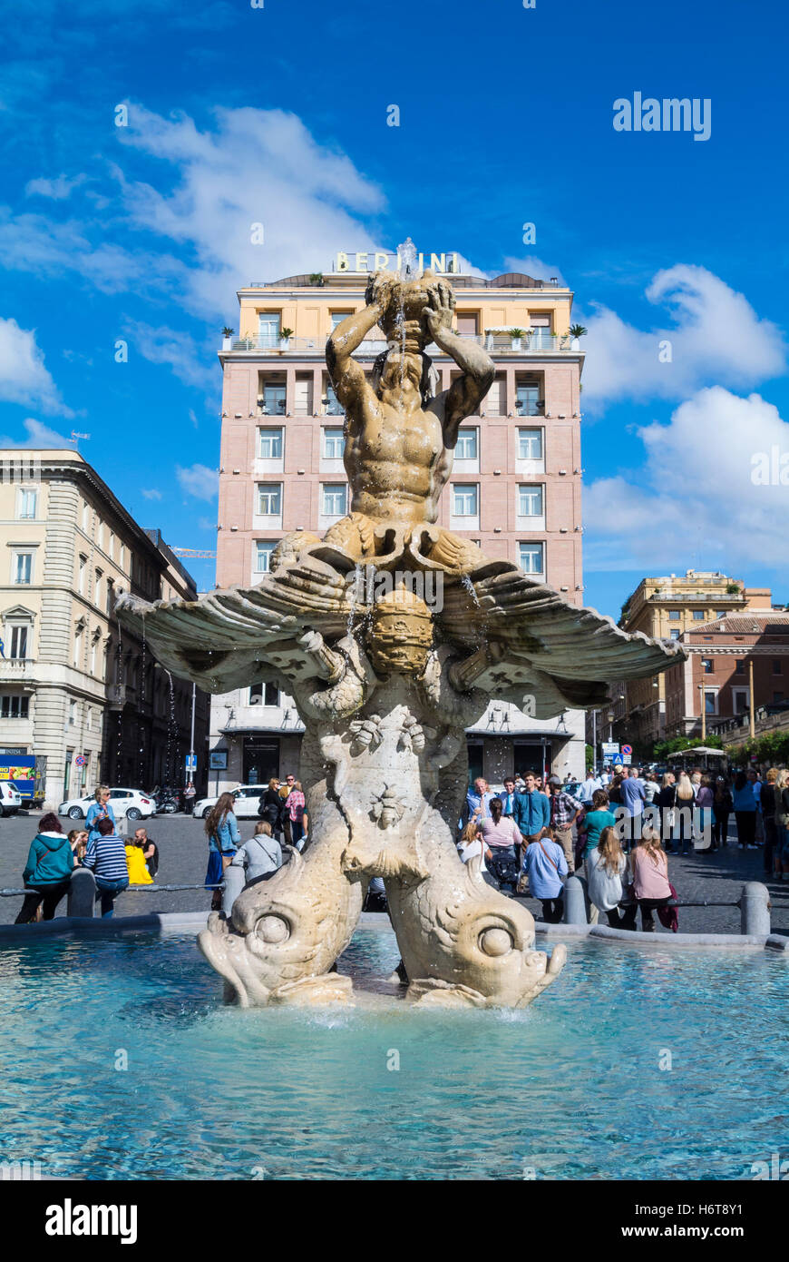 Fontana del trione Piazza Barberini, Rome, Italu Stock Photo