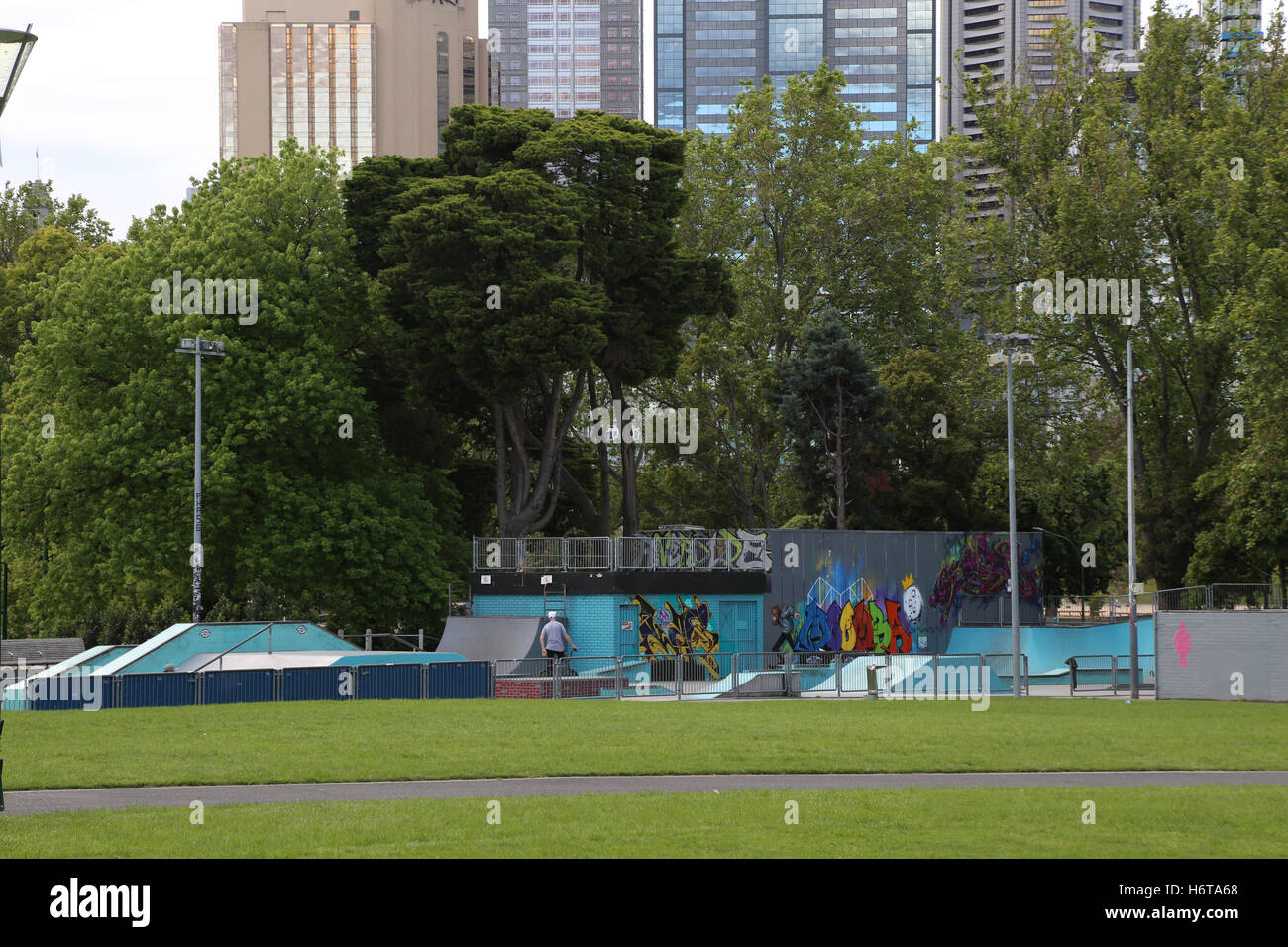 Riverslide Skate Park in Melbourne Stock Photo Alamy