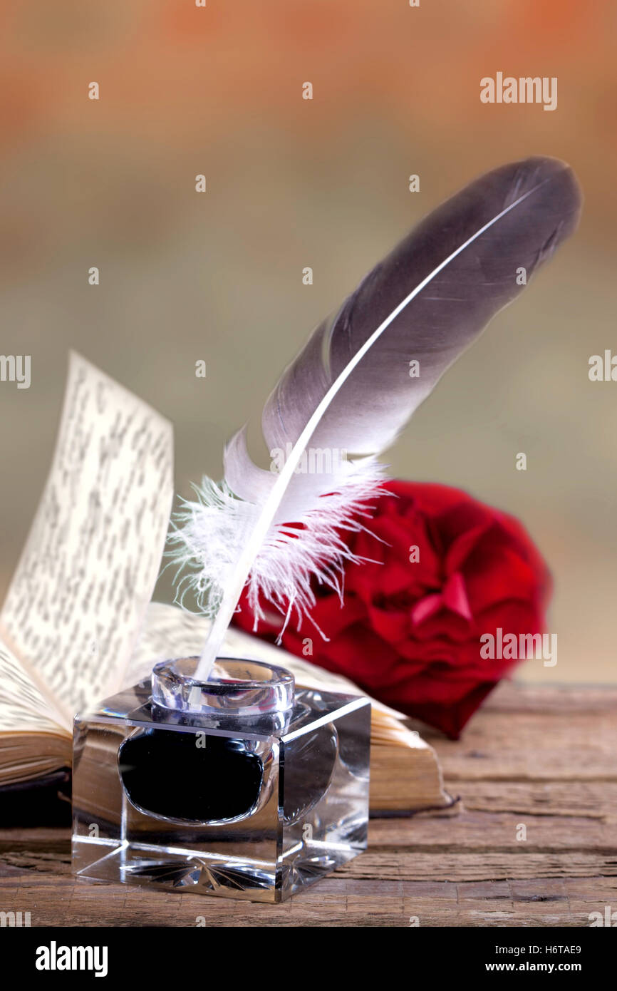 antique writing utensils Stock Photo Alamy