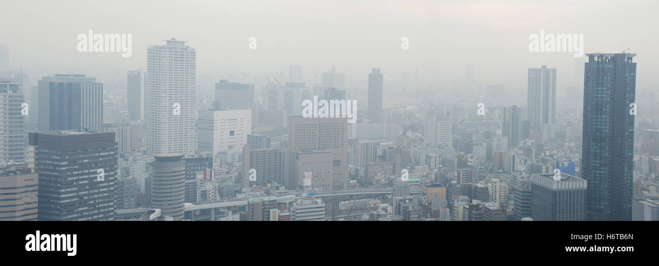 modern modernity asia smog skyline day during the day japan building office beautiful beauteously nice travel buildings city Stock Photo