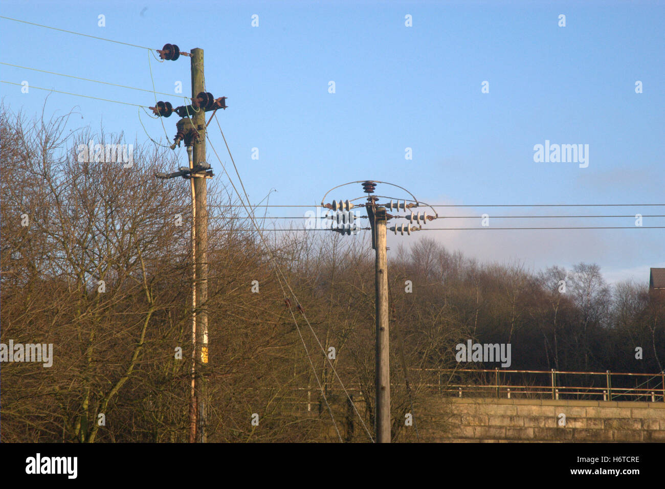 Power Lines, Burrs Country Park Stock Photo Alamy