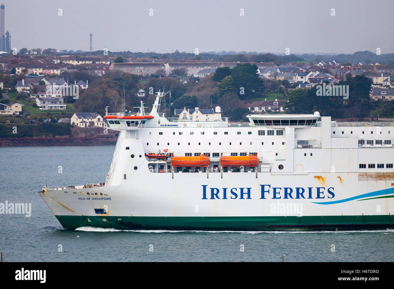 Stena Line Irish Ferry, Isle of Inishmore, at Pembroke Dock Stock Photo