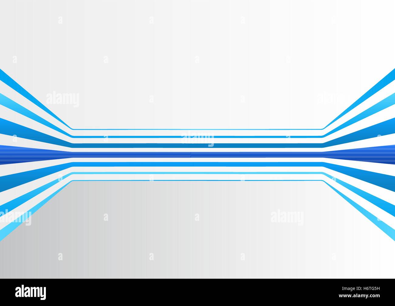 Generic background with multiple blue colored horizontally expanding lines forming a virtual room Stock Vector