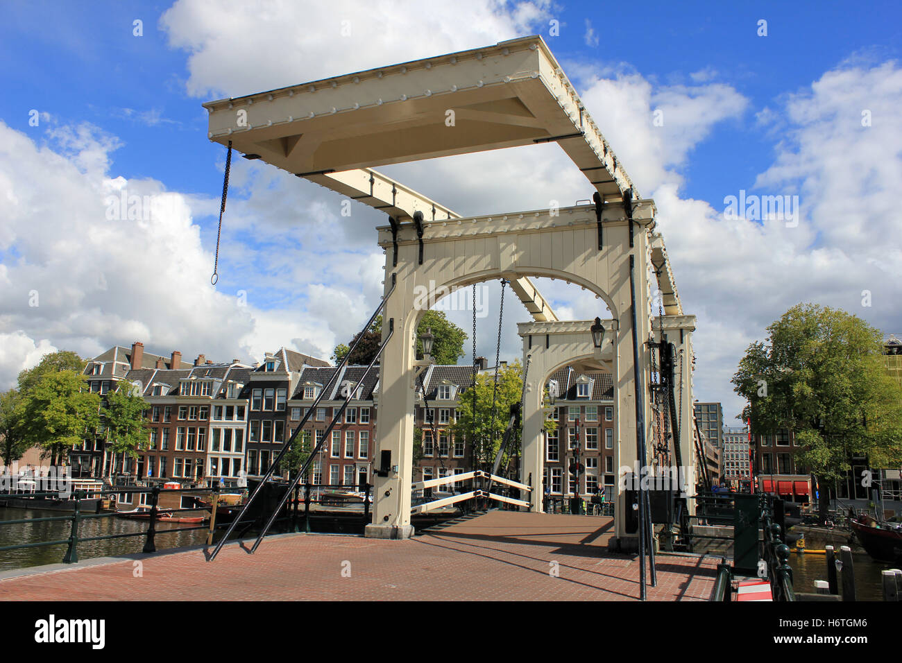 magere brug (skinny bridge) in amsterdam on the amstel Stock Photo