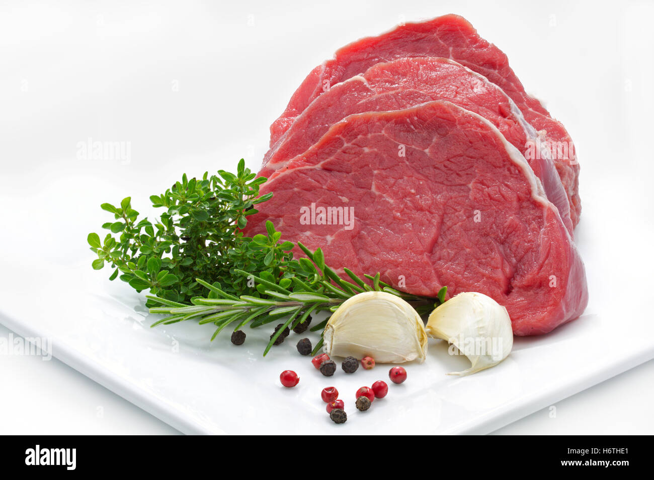 beef tenderloin with herbs and spices Stock Photo