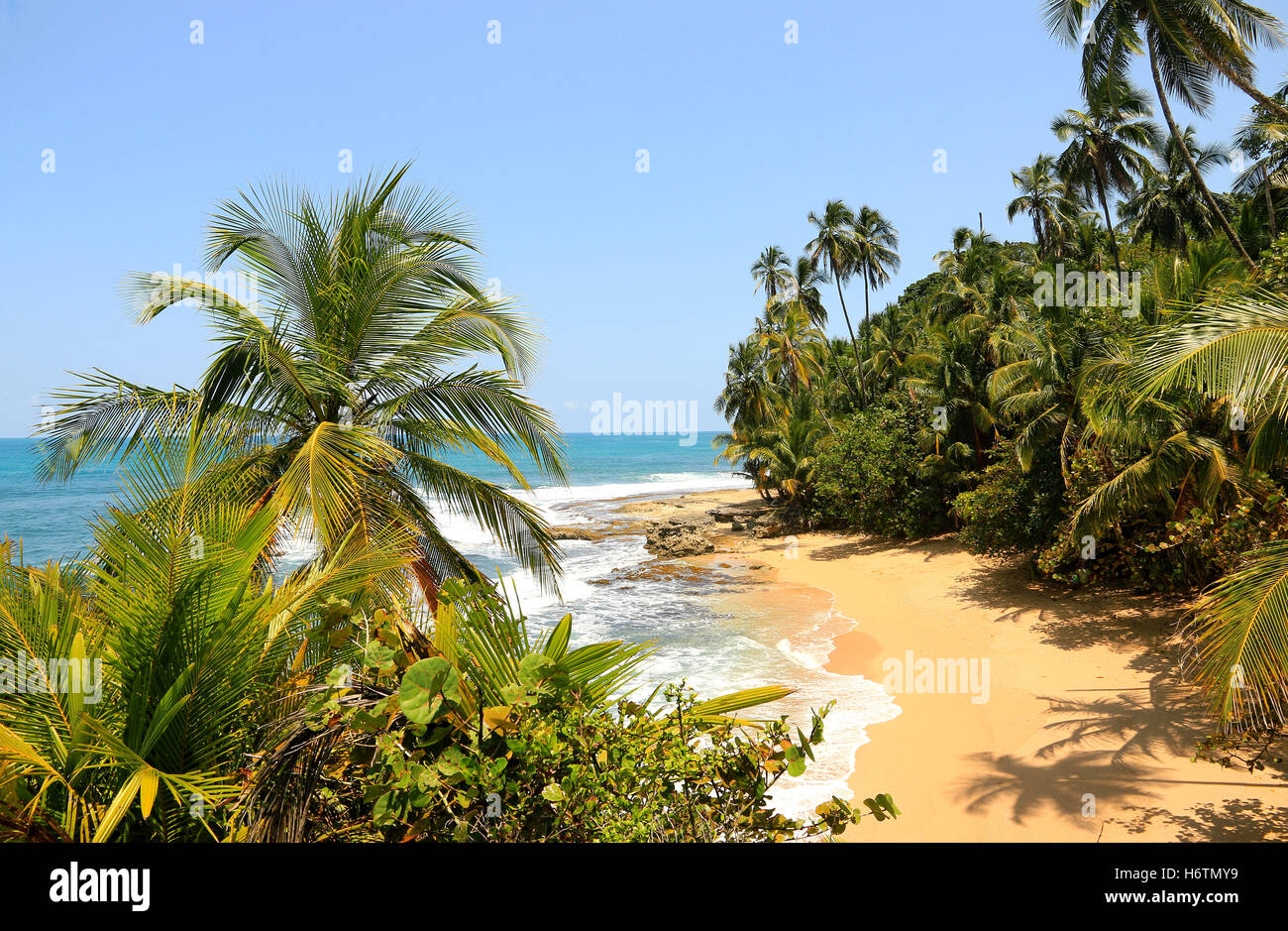 Beautiful Beach In Manzanillo Costa Rica Caribbean Sea Stock Photo Alamy
