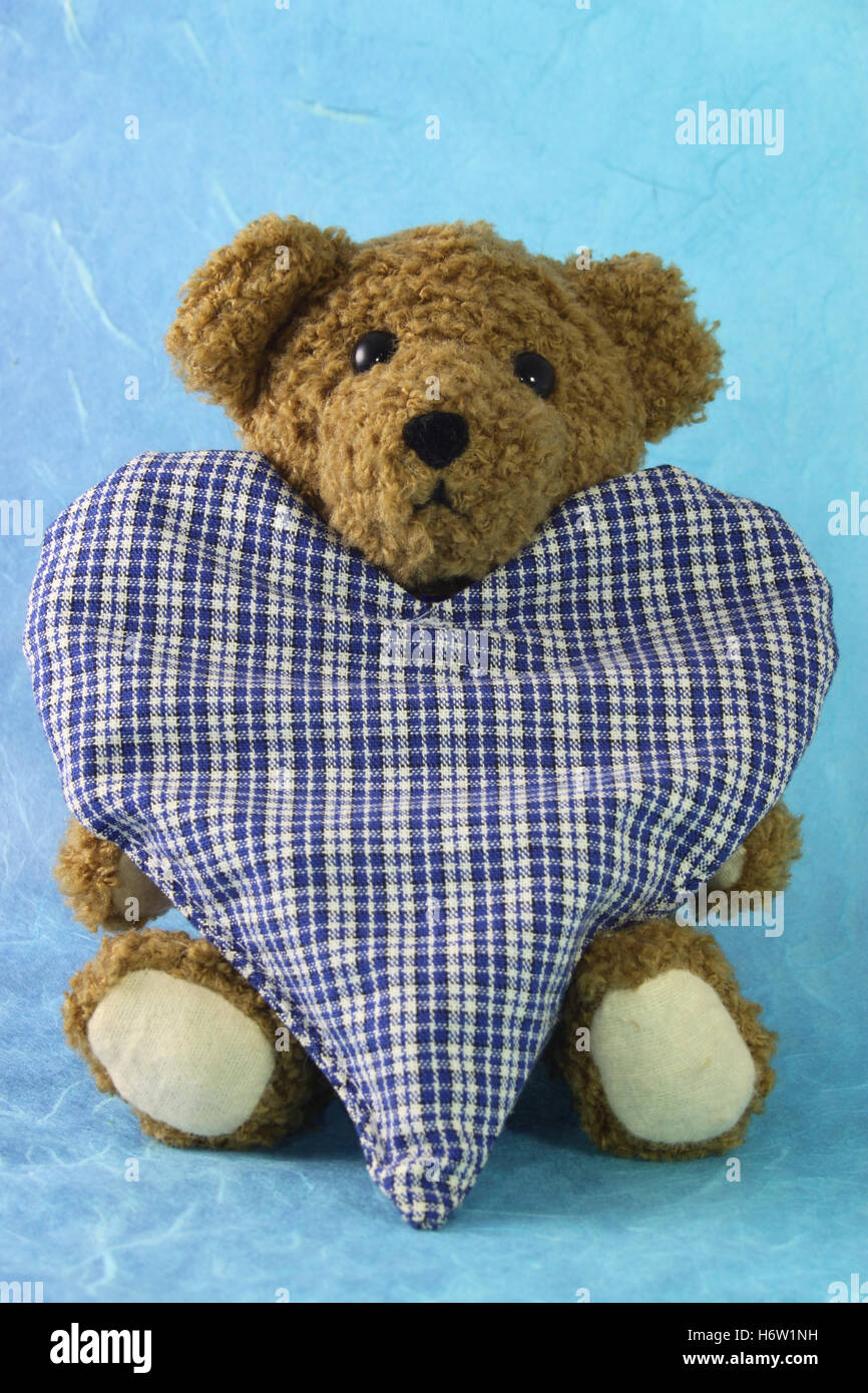 toy teddy teddy bear teddybear love in love fell in love comforter heart friend friendship antique toy affection teddy teddy Stock Photo